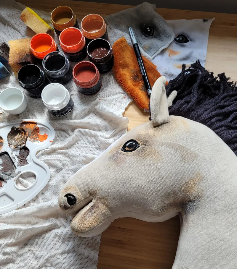 Hobby Horse Duży Koń Na Kiju Premium Jasnobułany TUM-TUM