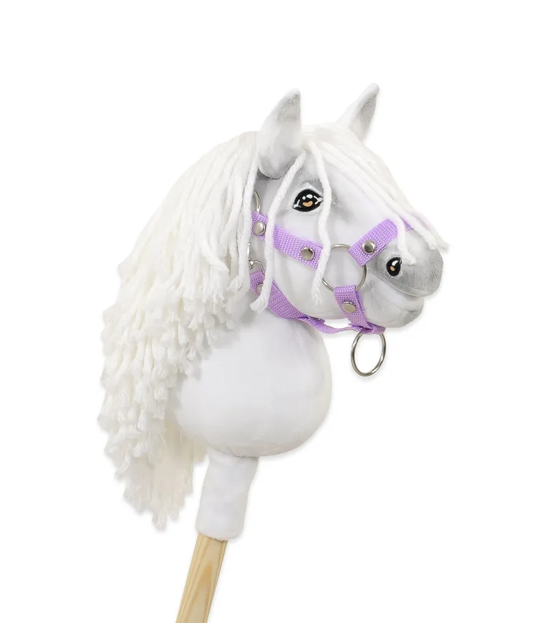 Hobby Horse Mały Koń Na Kiju Premium Biały Biała Grzywą TUM-TUM