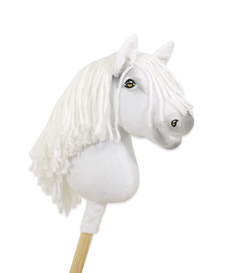 Hobby Horse Średni Koń Na Kiju Premium Białą Grzywą TUM-TUM - Biały