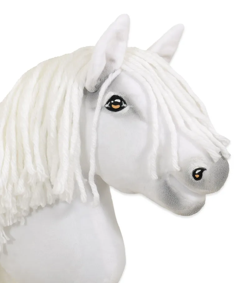 Hobby Horse Średni Koń Na Kiju Premium Białą Grzywą TUM-TUM - Biały