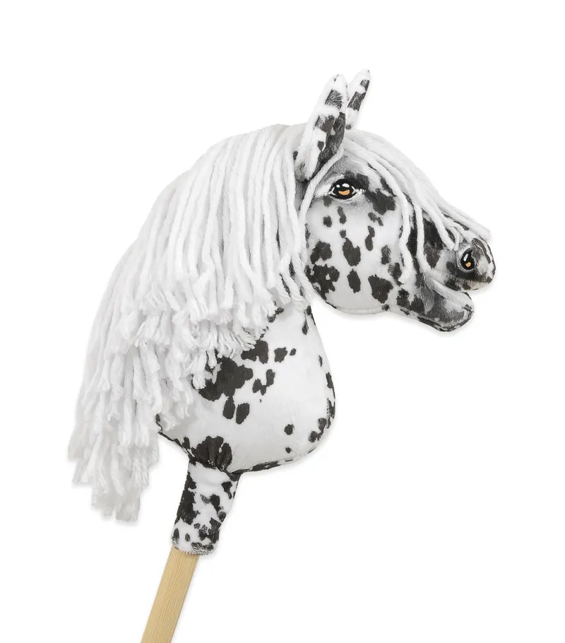 Hobby Horse Średni Koń Na Kiju Premium Tarantowaty TUM-TUM - Biało-Czarny