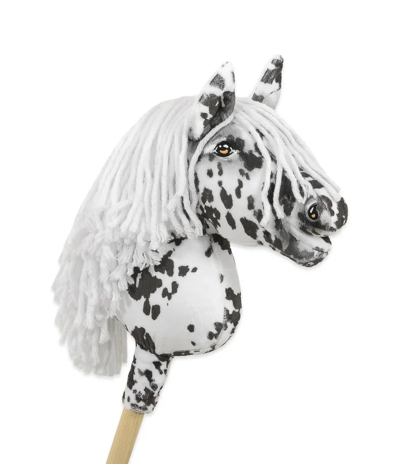 Hobby Horse Średni Koń Na Kiju Premium Tarantowaty TUM-TUM - Biało-Czarny