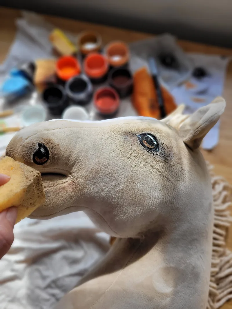 Hobby Horse Średni Koń Na Kiju Premium Cremello TUM-TUM - Kremowy