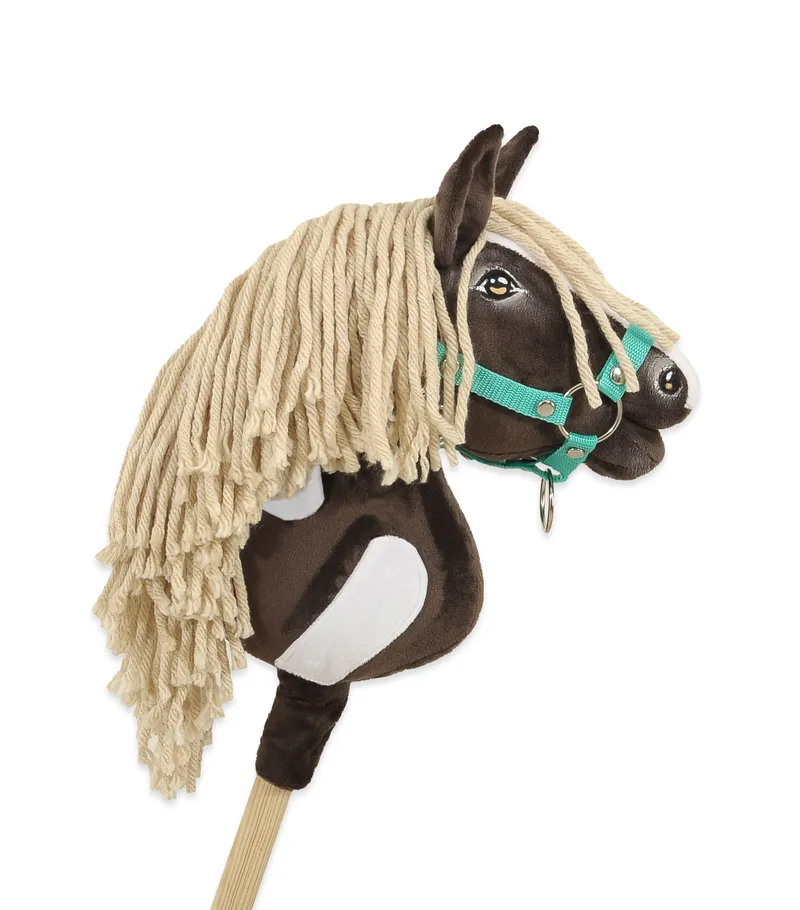 Hobby Horse Średni Koń Na Kiju Premium Ciemnobrązowy Western TUM-TUM
