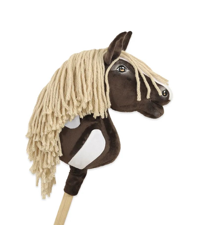 Hobby Horse Średni Koń Na Kiju Premium Ciemnobrązowy Western TUM-TUM