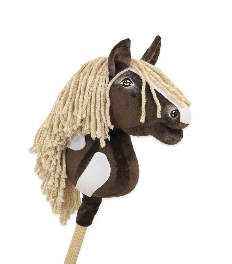Hobby Horse Średni Koń Na Kiju Premium Ciemnobrązowy Western TUM-TUM