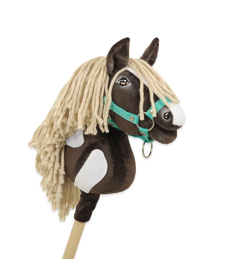 Hobby Horse Średni Koń Na Kiju Premium Ciemnobrązowy Western TUM-TUM