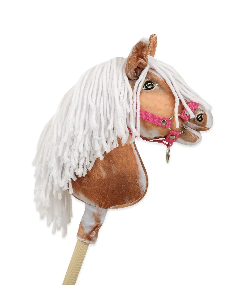 Hobby Horse Średni Koń Na Kiju Premium Srokaty Tobiano Białą TUM-TUM
