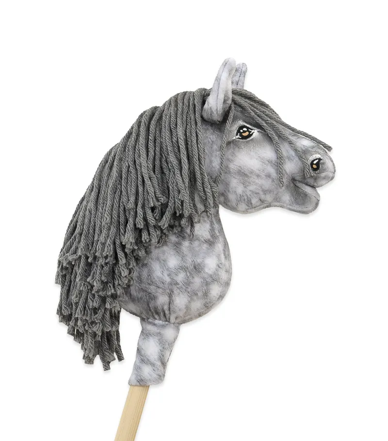 Hobby Horse Mały Koń Na Kiju Premium Siwek Jabłkowity Siwą TUM-TUM