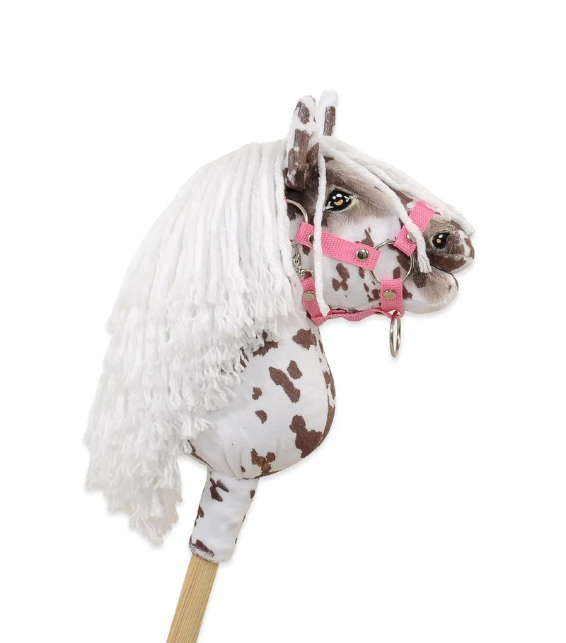 Hobby Horse Mały Koń Na Kiju Premium Tarantowaty TUM-TUM - Biało-Brązowy