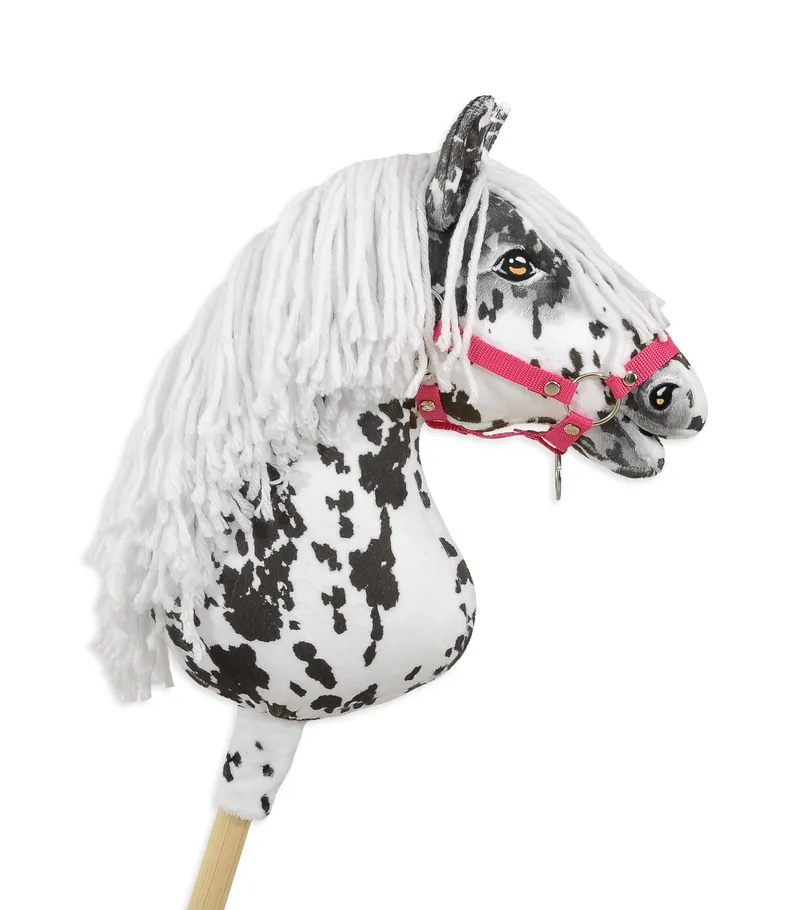 Hobby Horse Duży Koń Na Kiju Premium Tarantowaty TUM-TUM - Biało-Czarny