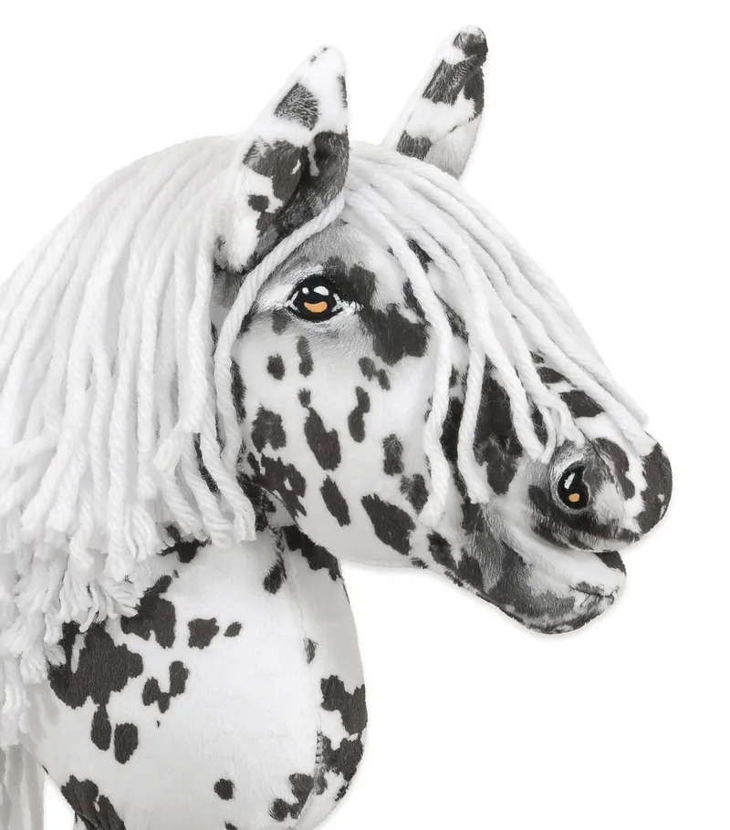 Hobby Horse Średni Koń Na Kiju Premium Tarantowaty TUM-TUM - Biało-Czarny