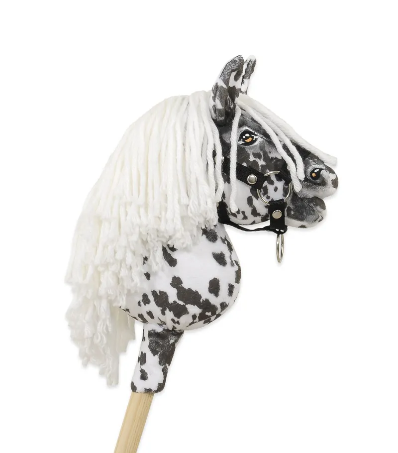 Hobby Horse Mały Koń Na Kiju Premium Tarantowaty TUM-TUM - Biało-Czarny