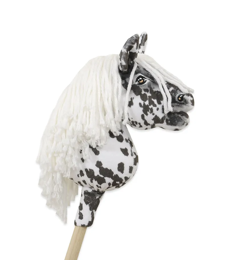 Hobby Horse Mały Koń Na Kiju Premium Tarantowaty TUM-TUM - Biało-Czarny