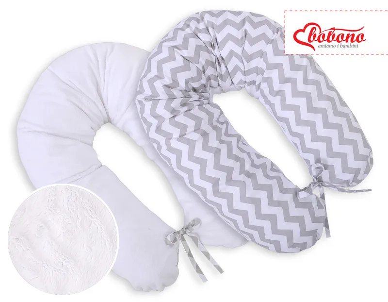 Poduszka Ciążowa Dwustronna Longer- Simple Chevron TUM-TUM - Szary