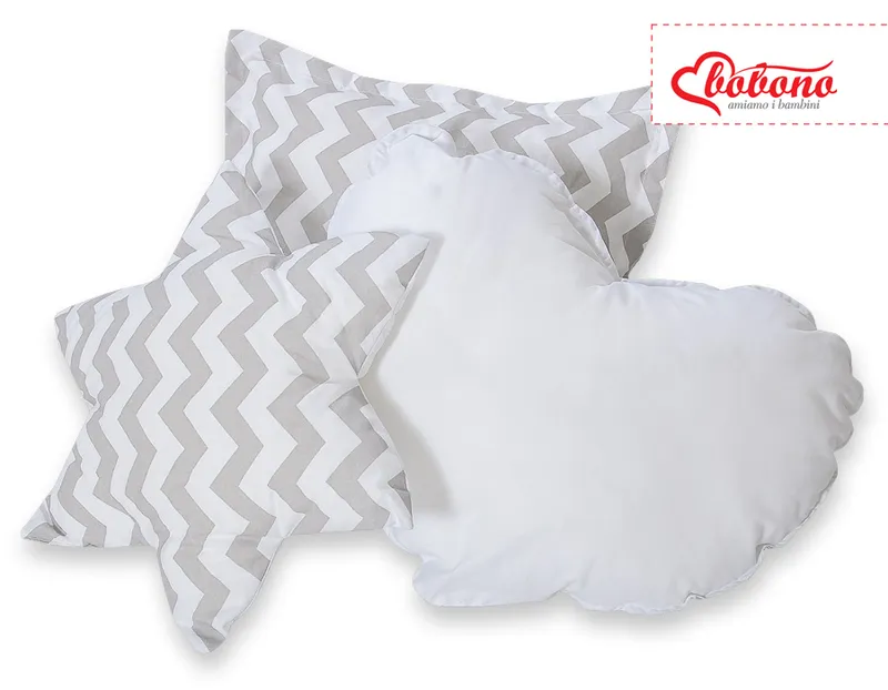 Zestaw Poduszek 3CZ. Chevron TUM-TUM - Szary