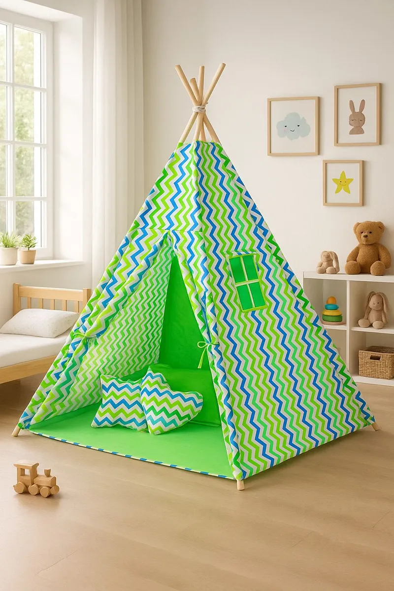 Namiot Dla Dzieci Tipi Dzieci+ Zawieszki Pióra Chevron TUM-TUM