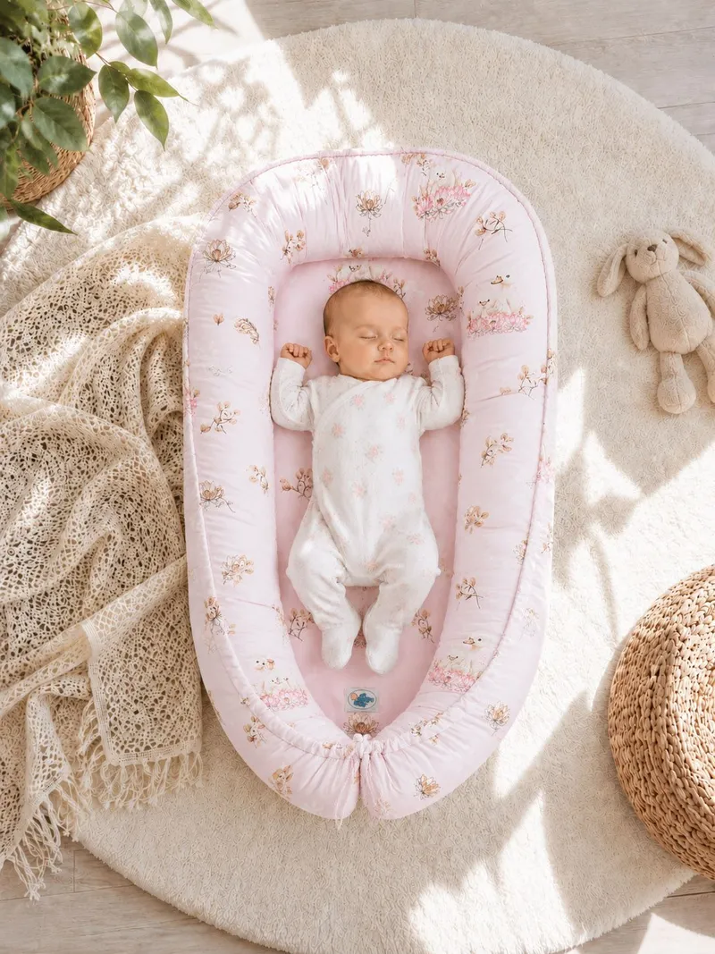 Kokon Niemowlęcy Dwustronny Kojec Otulacz Premium Little Swans TUM-TUM