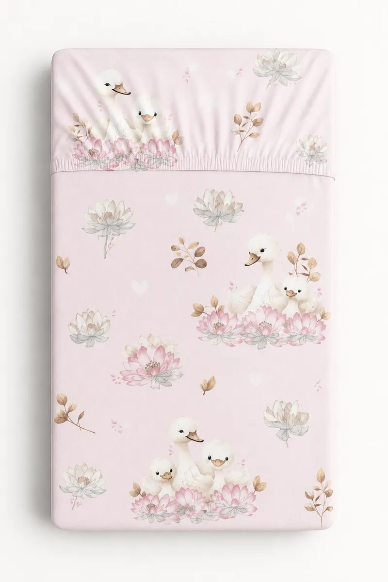 Prześcieradło Bawełniane Gumką Do Łóżeczka 120x60 cm Little TUM-TUM