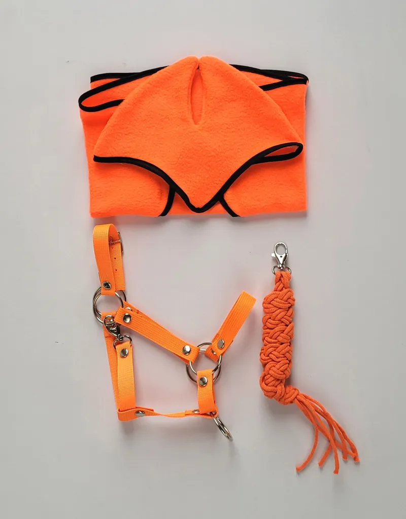 Zestaw Do Hobby Horse: Kantar Uwiąz Ze Sznurka Neon-Orange TUM-TUM