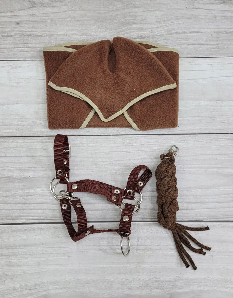 Kantar Regulowany Dla Konia Hobby Horse TUM-TUM - Brązowy