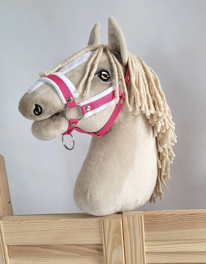 Kantar Regulowany Dla Konia Hobby Horse Ciemny Białym TUM-TUM - Różowy