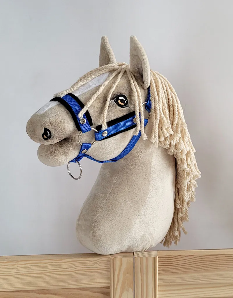 Kantar Regulowany Dla Konia Hobby Horse Czarnym TUM-TUM - Niebieski