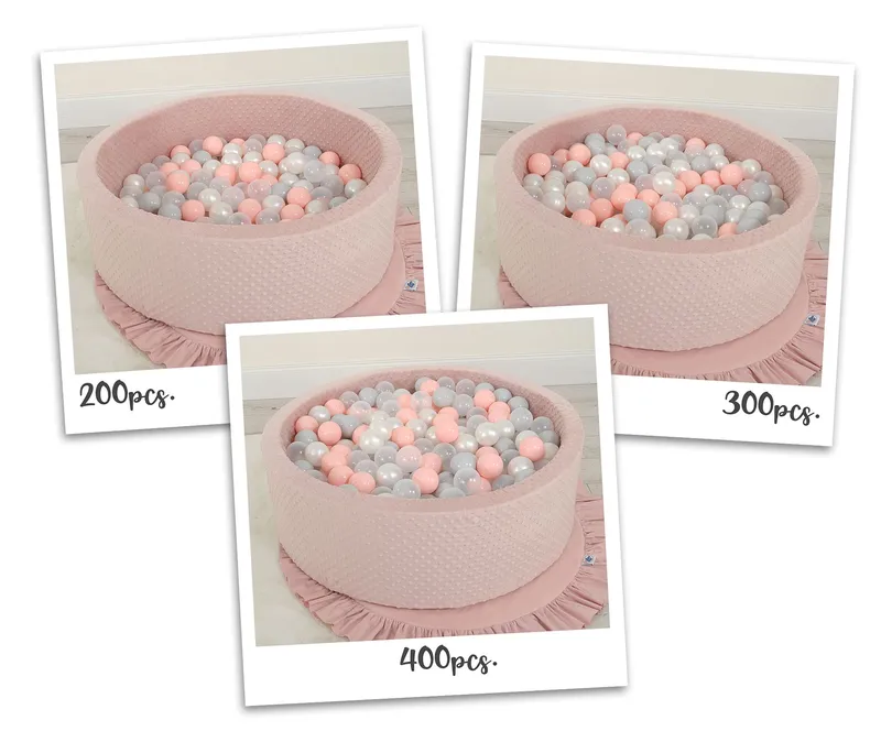 Suchy Basen Minky H-30 cm Piłkami 200SZT.- Brudny Róż TUM-TUM