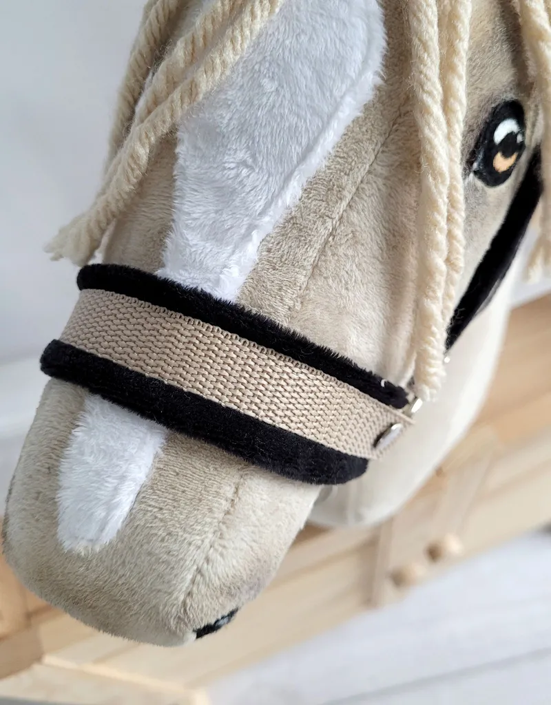 Zestaw Do Hobby Horse: Kantar Czarnym Futerkiem Uwiąz Ze Sznurka TUM-TUM
