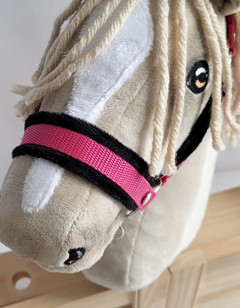 Zestaw Do Hobby Horse: Kantar Czarnym Futerkiem Uwiąz Ze Sznurka TUM-TUM