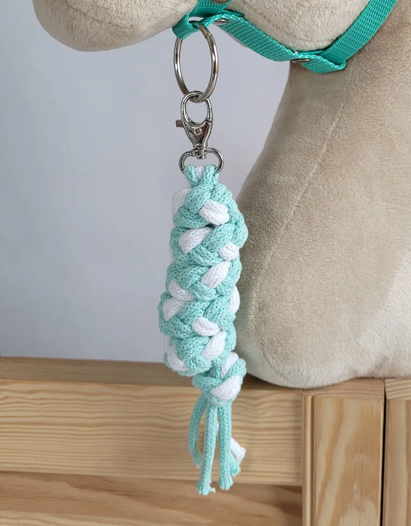 Uwiąz Dla Konia Hobby Horse Pleciony Ze Sznurka TUM-TUM - Biało-Miętowy