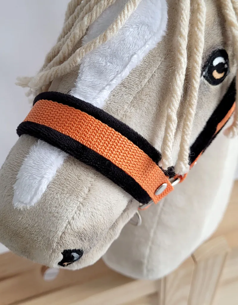 Zestaw Do Hobby Horse: Kantar Czarnym Futerkiem Uwiąz Ze Sznurka TUM-TUM