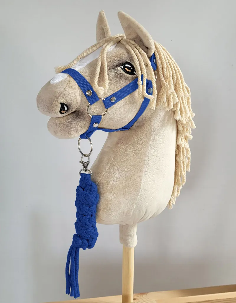 Uwiąz Dla Konia Hobby Horse Pleciony Ze Sznurka TUM-TUM - Niebieski