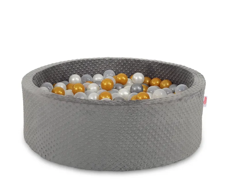 Suchy Basen Minky H-30 cm Piłkami 200SZT.- Ciemnoszary TUM-TUM