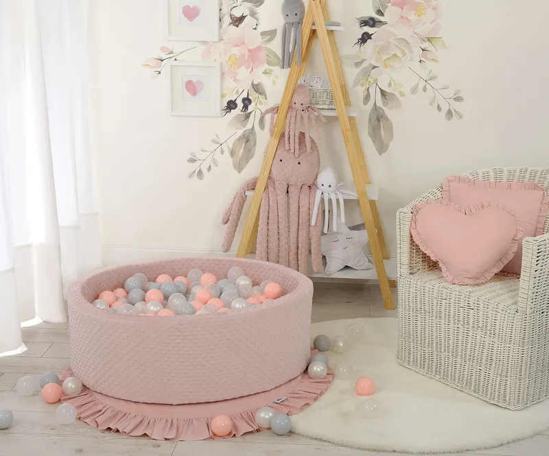 Suchy Basen Minky H-30 cm Piłkami 200SZT.- Brudny Róż TUM-TUM