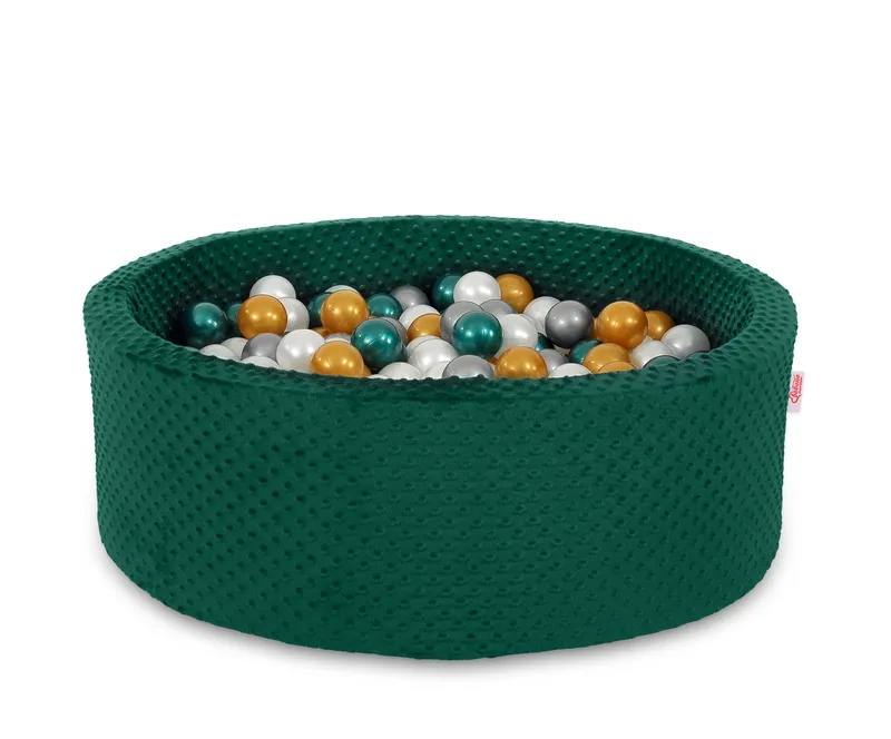 Suchy Basen Minky H-30 cm Piłkami 200SZT.- Butelkowa Zieleń TUM-TUM