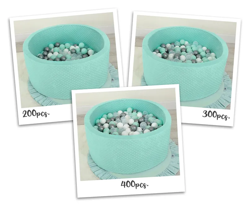 Suchy Basen Minky H-40 cm Piłkami 200SZT.- TUM-TUM - Miętowy