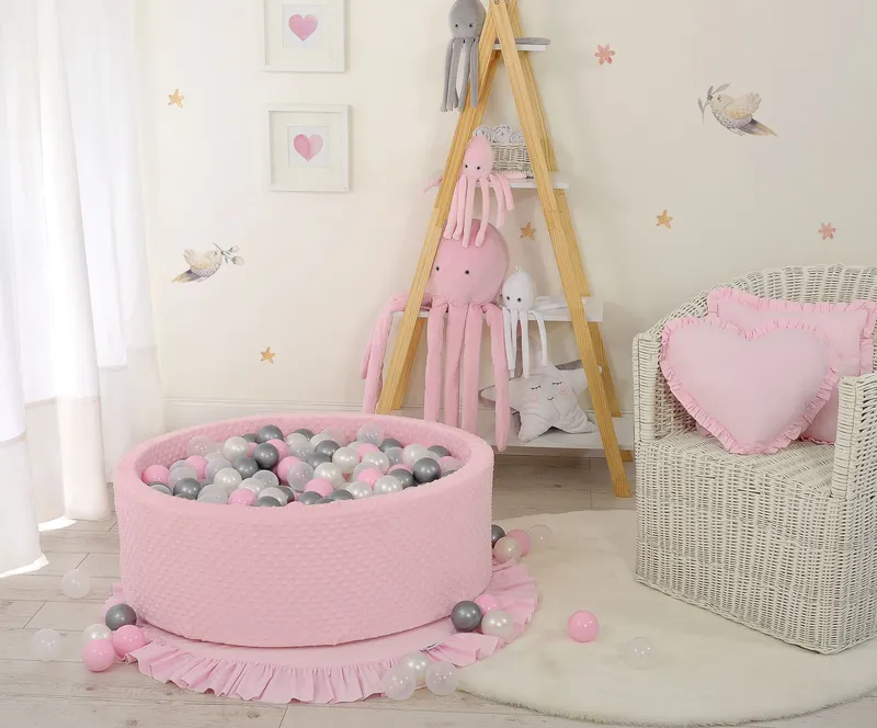Suchy Basen Minky H-30 cm Piłkami 200SZT.- TUM-TUM - Różowy