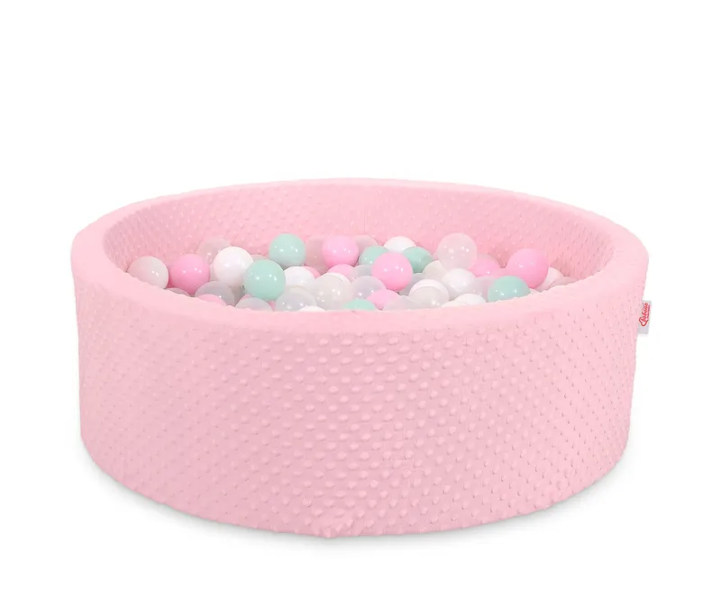 Suchy Basen Minky H-30 cm Piłkami 300szt. TUM-TUM - Różowy