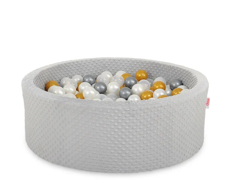 Suchy Basen Minky H-30 cm Piłkami 200SZT.- Jasnoszary TUM-TUM