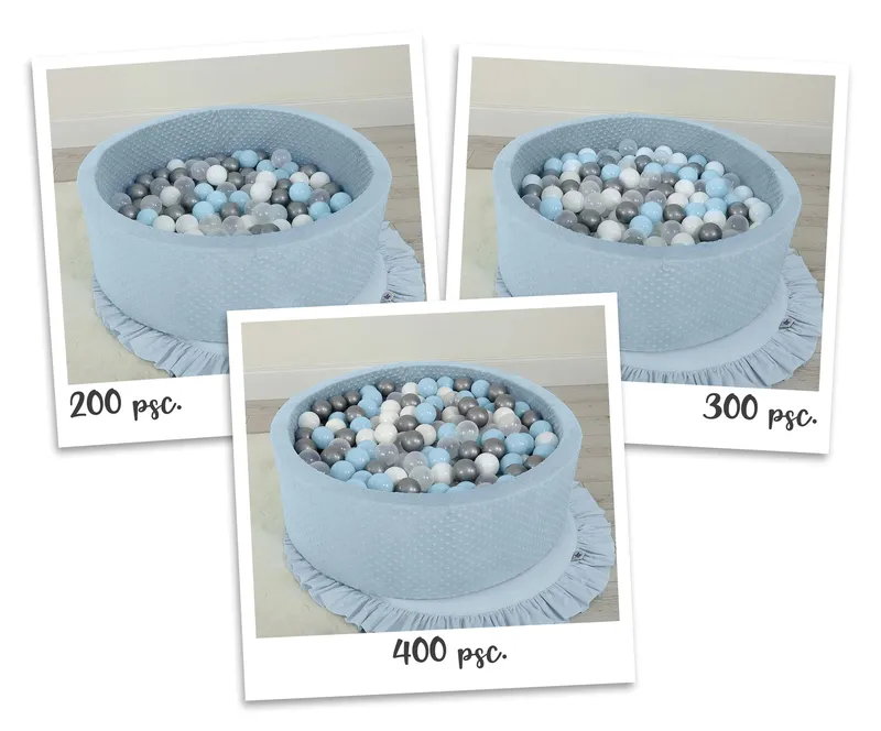 Suchy Basen Minky H-30 cm Piłkami 200SZT.- Misty Blue TUM-TUM