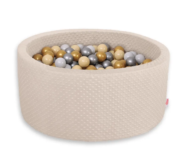 Suchy Basen Minky H-40 cm Piłkami 200SZT.- TUM-TUM - Beżowy