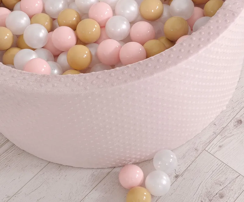 Suchy Basen Minky H-40 cm Piłkami 200SZT.- Brudny TUM-TUM - Różowy