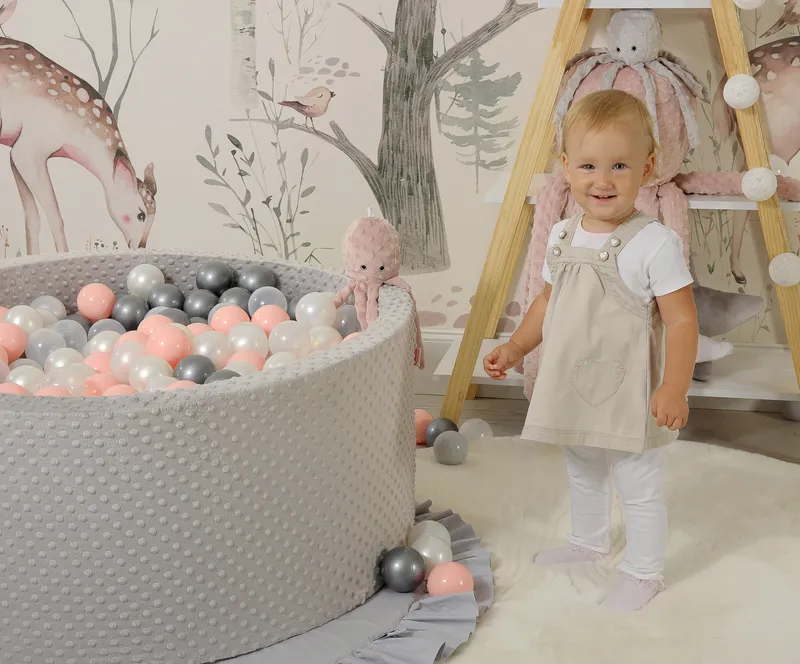 Suchy Basen Minky H-40 cm Piłkami 200SZT.- Zieleń Butelkowa TUM-TUM