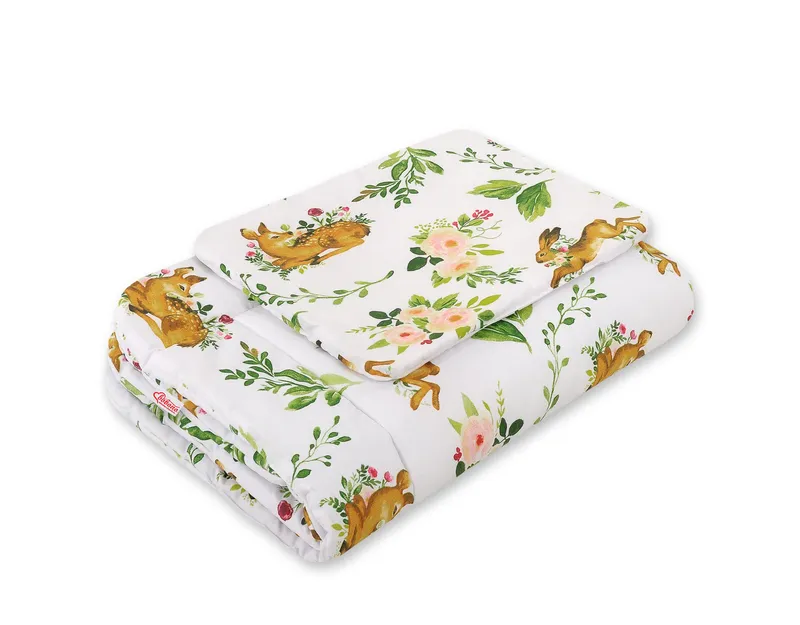 Komplet Pościeli Dla Niemowląt Wypełnieniem 2-CZ 75x100cm Lesie TUM-TUM