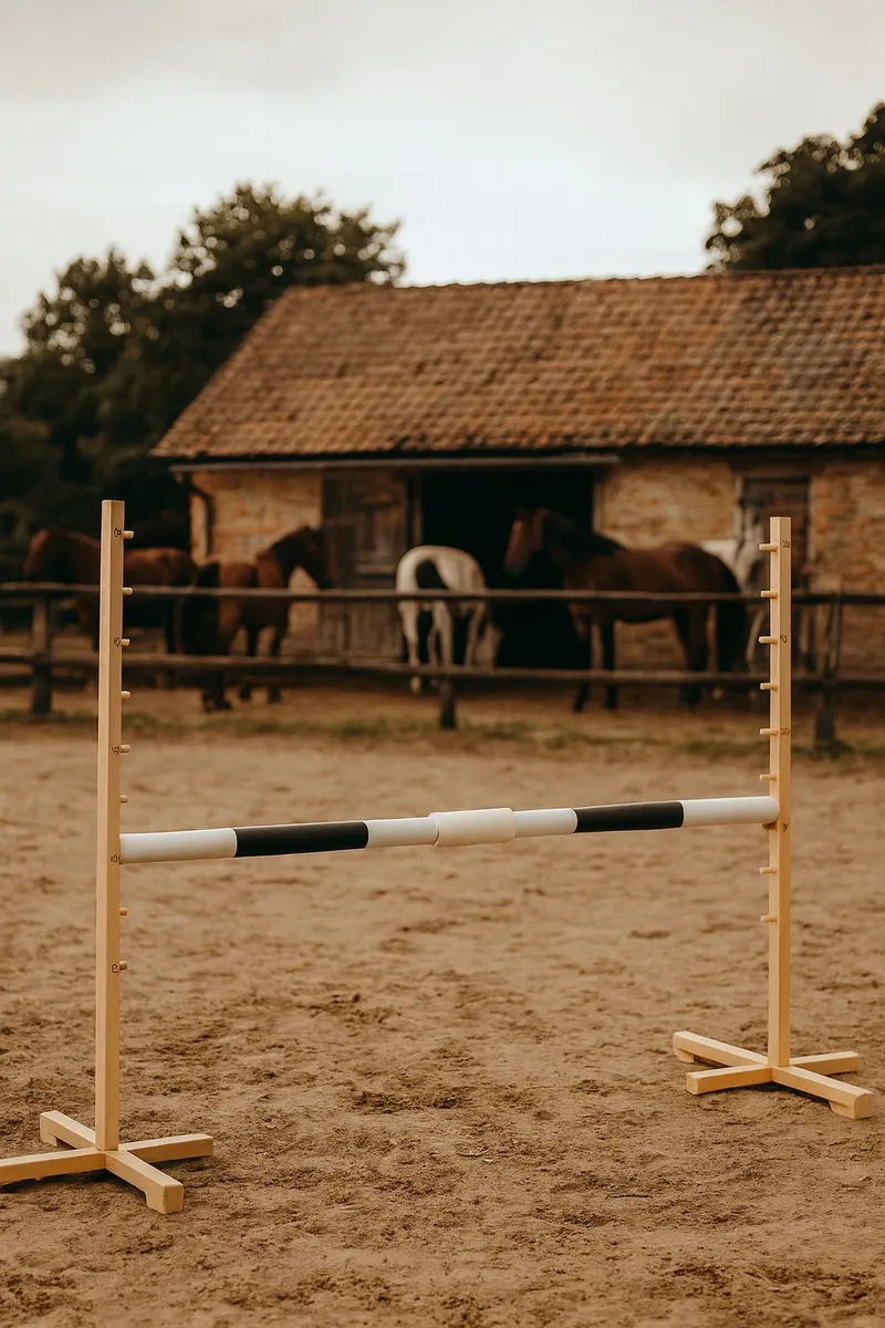 Przeszkoda Skokowa Do Hobby Horse 160cm, H-120 cm, Belka TUM-TUM - Czarna
