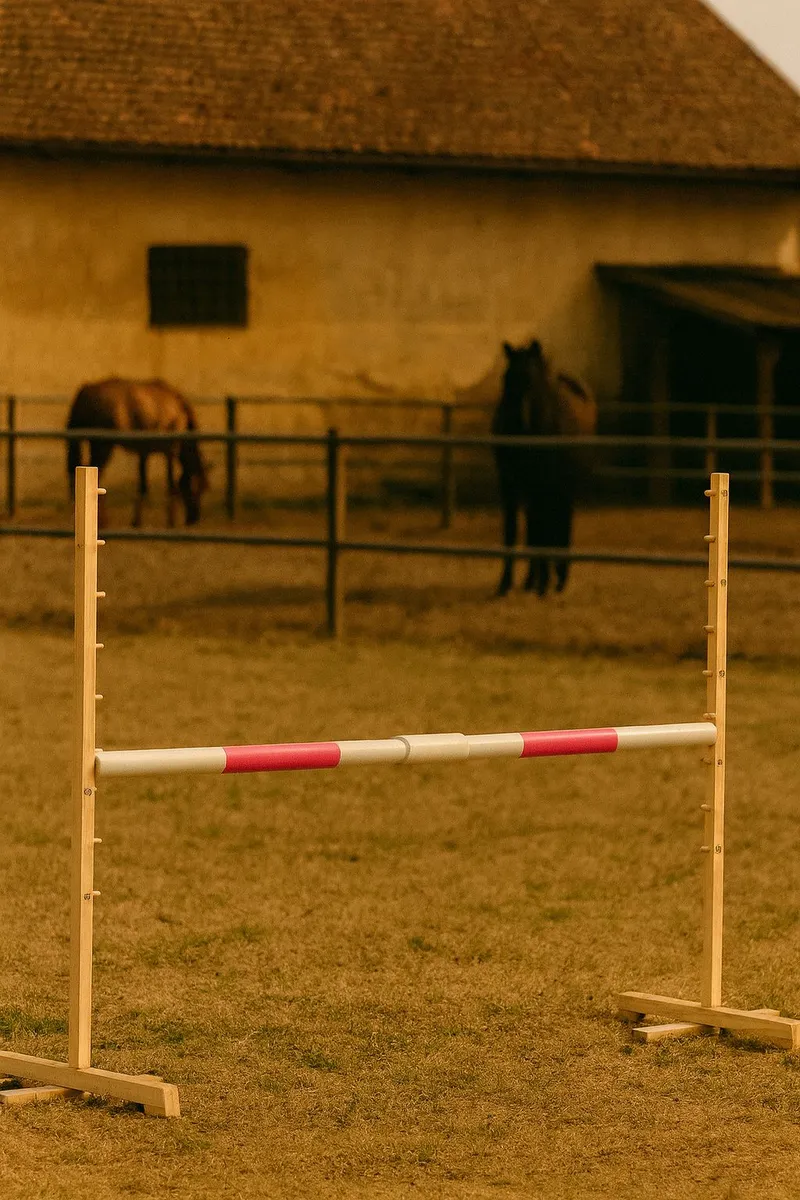 Przeszkoda Skokowa Do Hobby Horse 160cm, H-120 cm, Belka TUM-TUM - Różowa