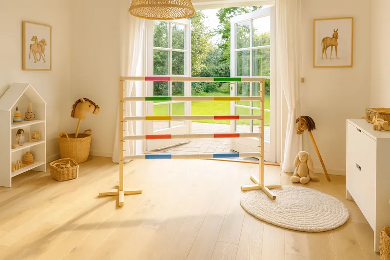 Przeszkoda Skokowa Do Hobby Horse 160cm, H-120 cm, Dwie Belki TUM-TUM