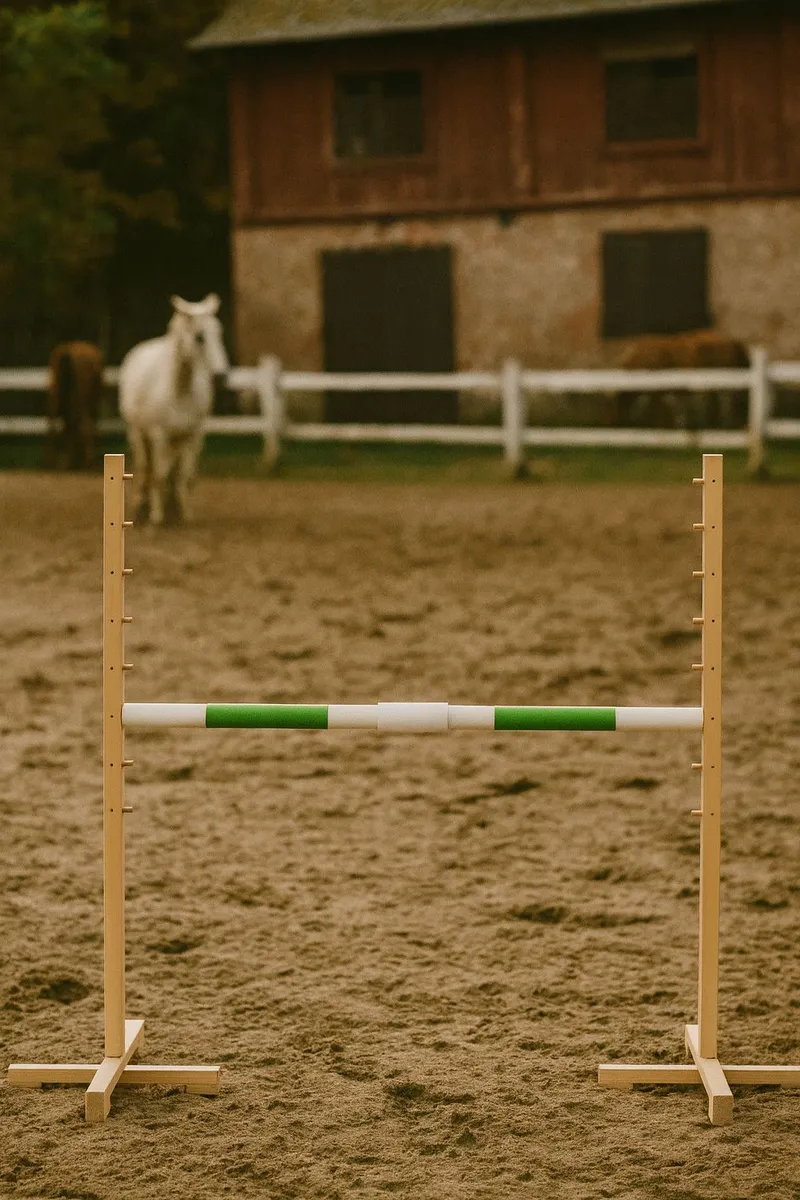 Przeszkoda Skokowa Do Hobby Horse 160cm, H-120 cm, Belka TUM-TUM - Zielona