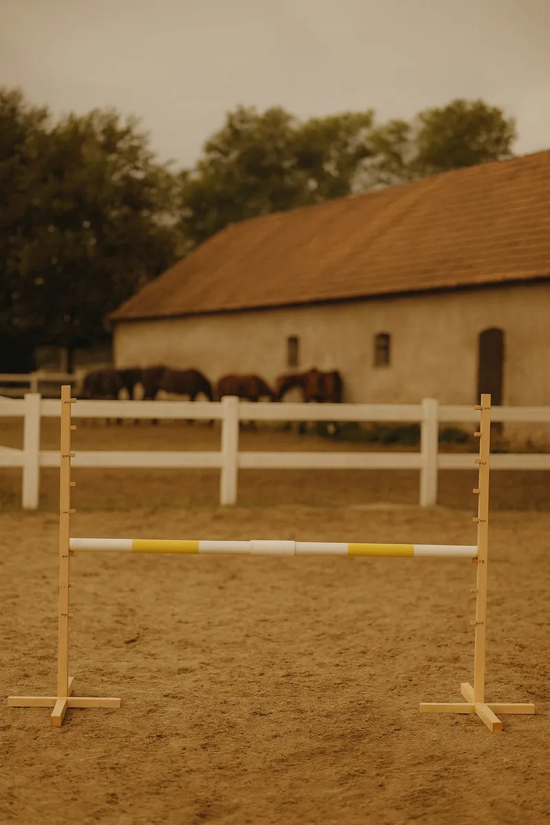 Przeszkoda Skokowa Do Hobby Horse 160cm, H-120 cm, Belka TUM-TUM - Żółta